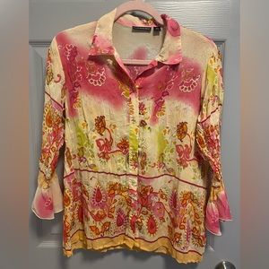 Bright Paisley Print Blouse